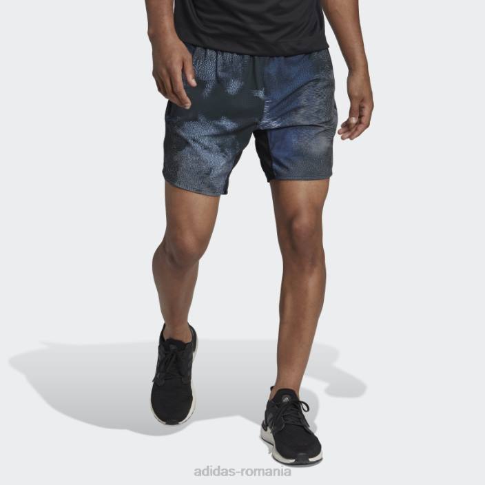 Adidas d4t hiit pantaloni scurți de antrenament cu imprimeu peste tot negru fashion bărbați multicolor/negru 2JBN7143