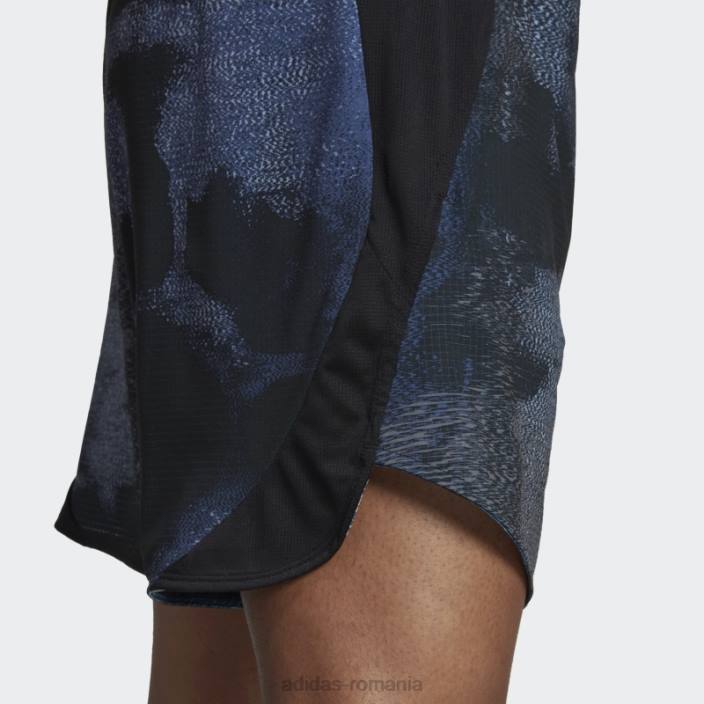 Adidas d4t hiit pantaloni scurți de antrenament cu imprimeu peste tot negru fashion bărbați multicolor/negru 2JBN7143