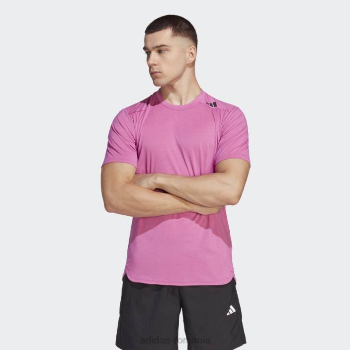 Adidas fucsia conceput pentru antrenament aeroready hiit tricou de antrenament cu schimbare de culoare bărbați fucsie 2JBN5327