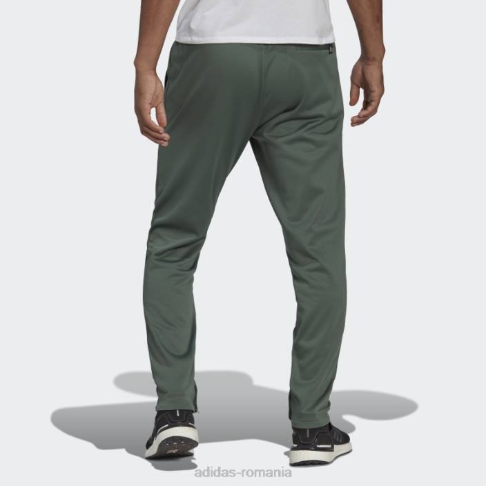 Adidas green oxide aeroready joc și du-te pantaloni conici cu logo mic bărbați oxid verde 2JBN6989