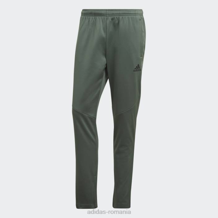 Adidas green oxide aeroready joc și du-te pantaloni conici cu logo mic bărbați oxid verde 2JBN6989