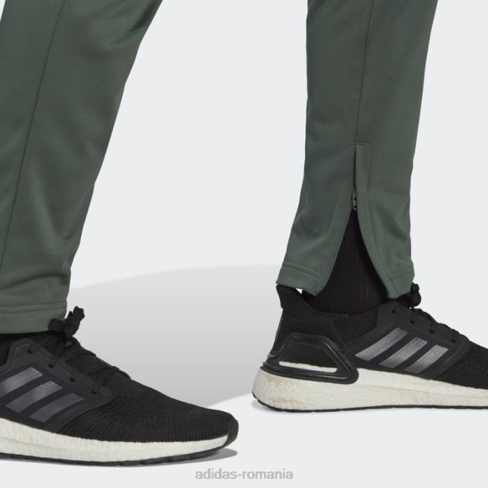 Adidas green oxide aeroready joc și du-te pantaloni conici cu logo mic bărbați oxid verde 2JBN6989