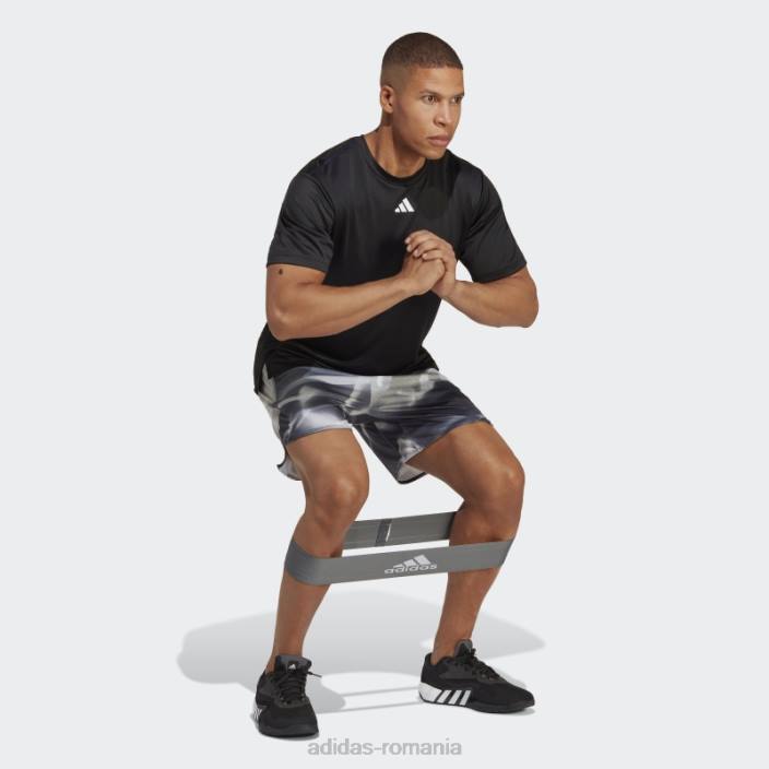Adidas gri conceput pentru antrenament la căldură.rdy hiit allover print pantaloni scurți de antrenament adidas bărbați gri 2JBN5157