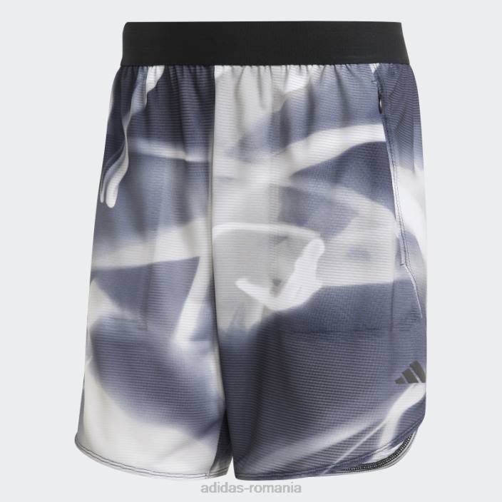 Adidas gri conceput pentru antrenament la căldură.rdy hiit allover print pantaloni scurți de antrenament adidas bărbați gri 2JBN5157