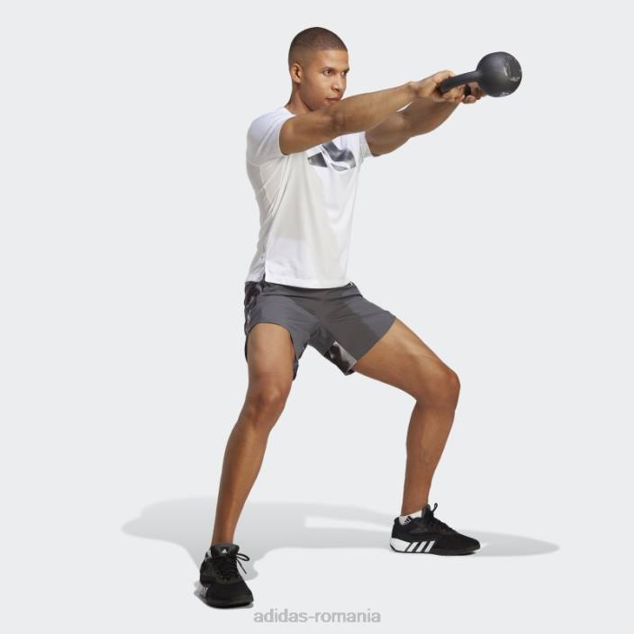 Adidas gri conceput pentru pantaloni scurți de antrenament hiit bărbați gri/argintiu 2JBN5003