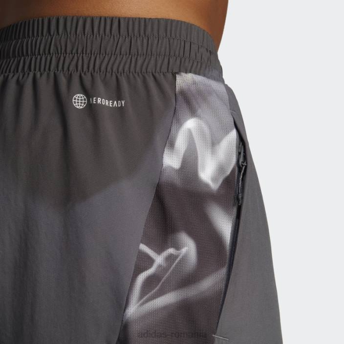 Adidas gri conceput pentru pantaloni scurți de antrenament hiit bărbați gri/argintiu 2JBN5003