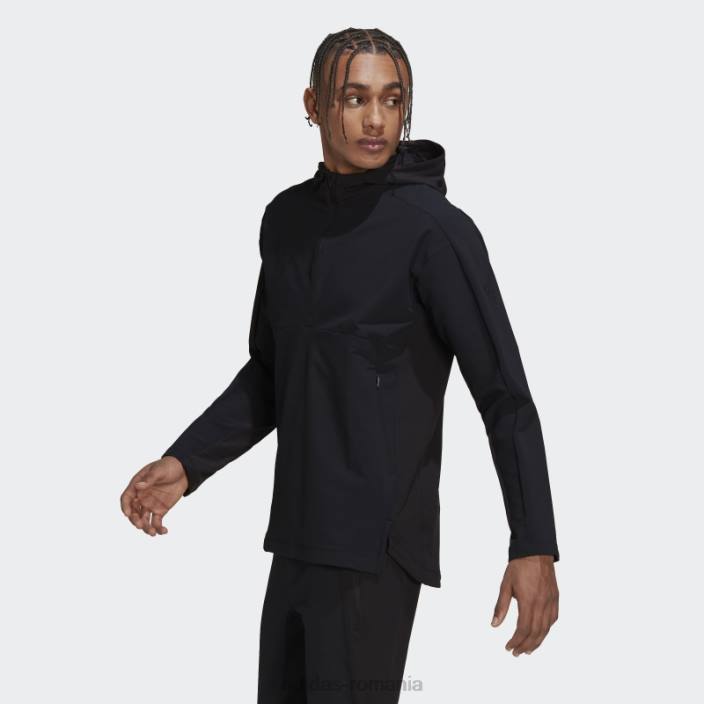 Adidas hanorac adidas negru workout cordura cu fermoar complet bărbați negru 2JBN7233