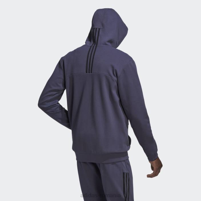 Adidas hanorac aeroready yoga cu fermoar complet bleumarin bărbați bleumarin/negru 2JBN15154