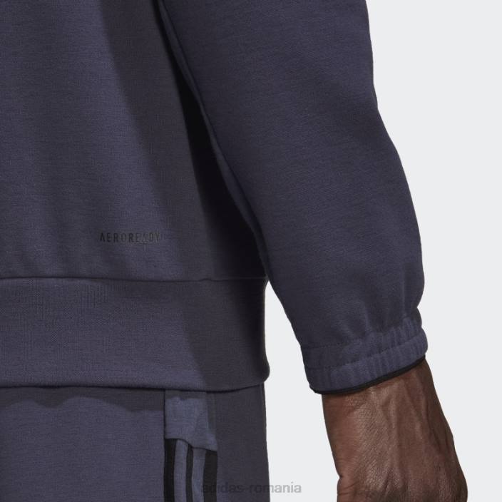 Adidas hanorac aeroready yoga cu fermoar complet bleumarin bărbați bleumarin/negru 2JBN15154