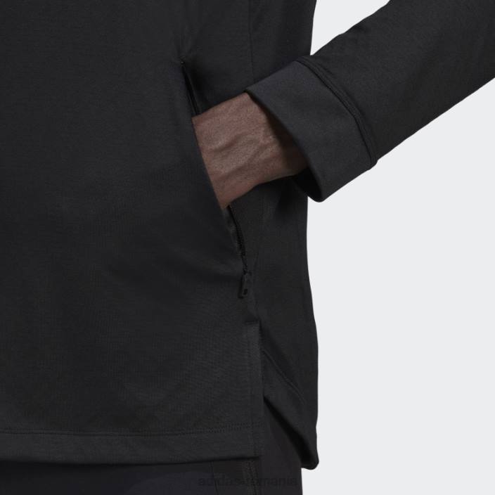 Adidas hanorac cald, negru, cu fermoar complet pentru antrenament bărbați negru 2JBN1303