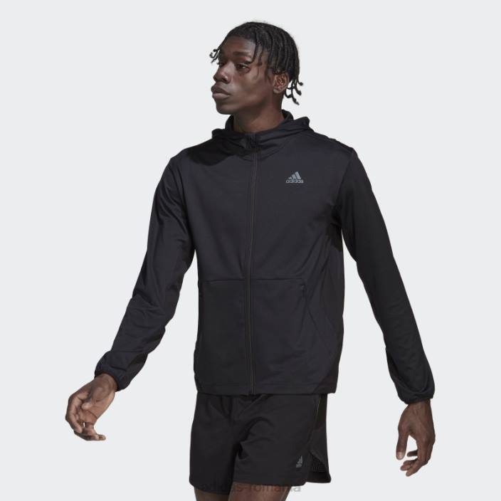 Adidas hanorac de antrenament hiit cu fermoar complet negru adidas bărbați negru 2JBN15240