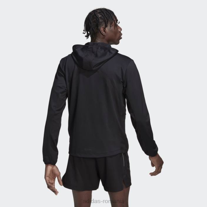 Adidas hanorac de antrenament hiit cu fermoar complet negru adidas bărbați negru 2JBN15240