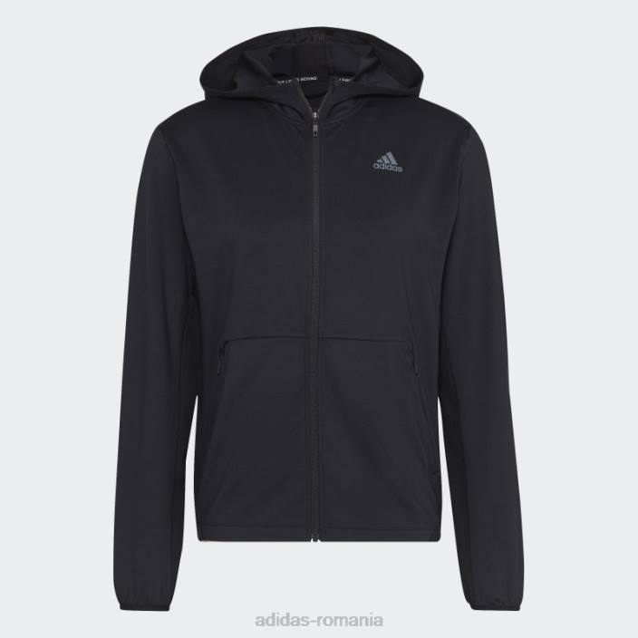 Adidas hanorac de antrenament hiit cu fermoar complet negru adidas bărbați negru 2JBN15240