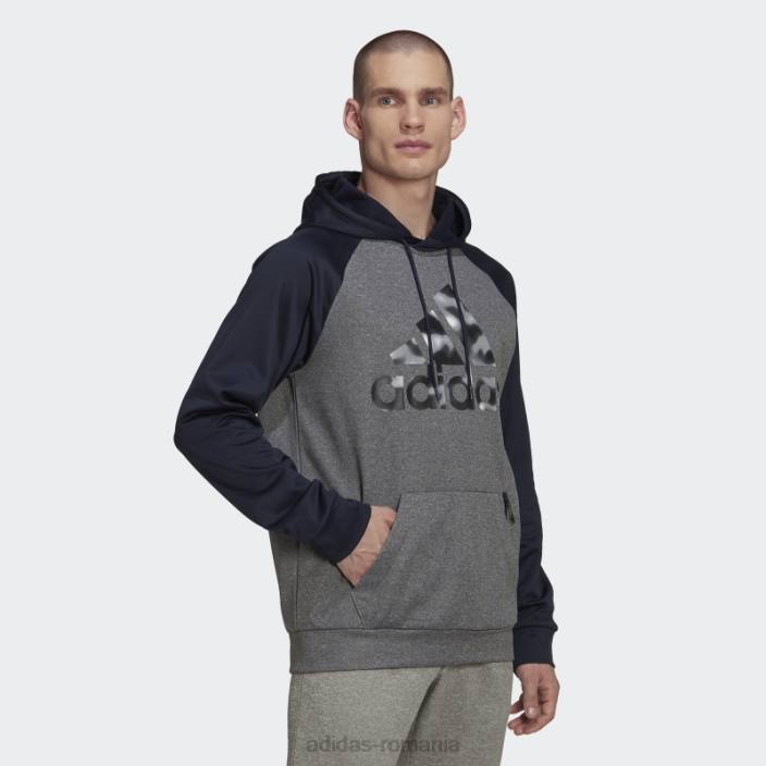 Adidas hanorac gri aeroready game and go camo logo bărbați gri/cerneală 2JBN15238