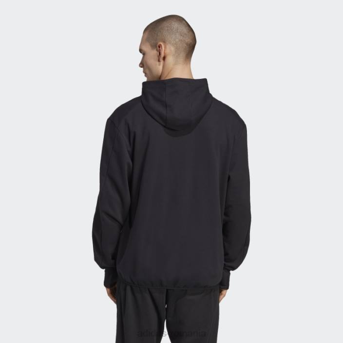 Adidas hanorac negru adidas cu fermoar complet aeroready pentru antrenament de bază de yoga bărbați alb negru 2JBN5547