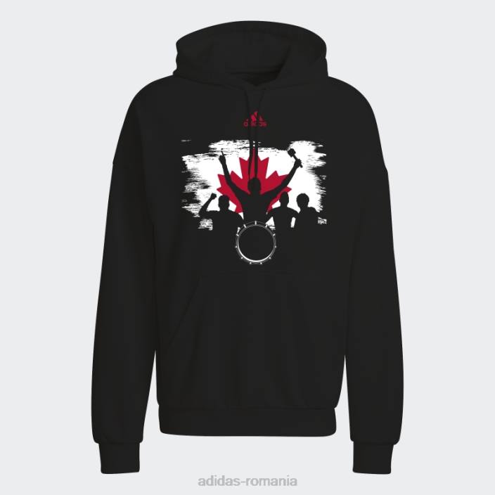 Adidas hanorac negru drum negru bărbați negru 2JBN7364