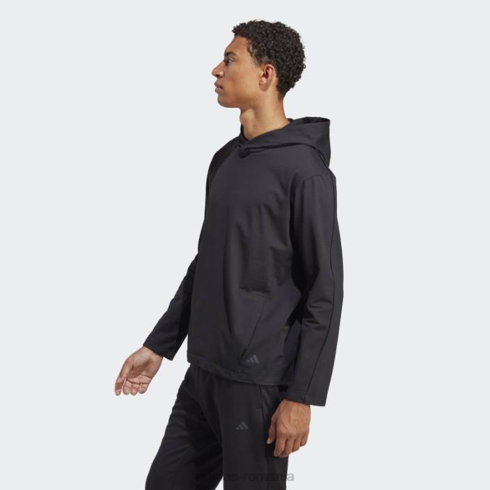 Adidas hanorac negru pentru antrenament grafic yoga bărbați negru 2JBN4990