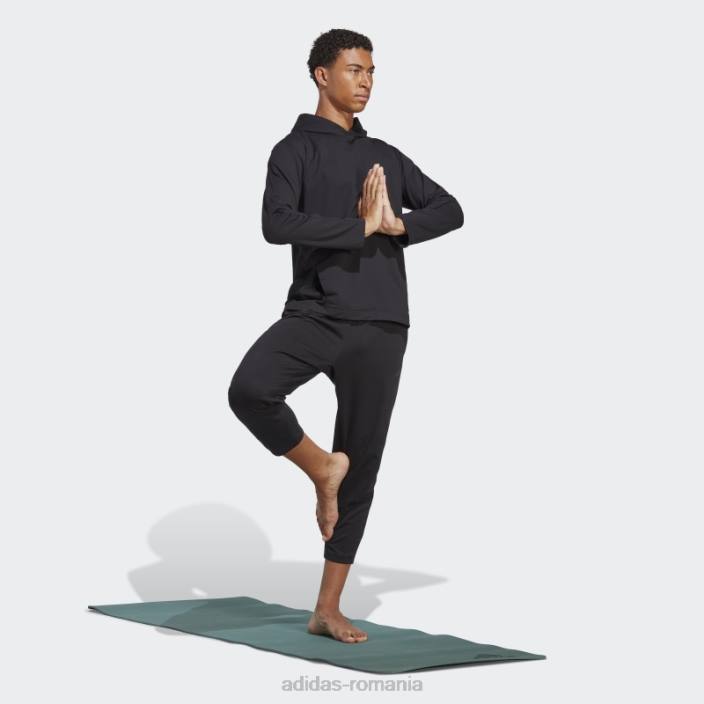 Adidas hanorac negru pentru antrenament grafic yoga bărbați negru 2JBN4990