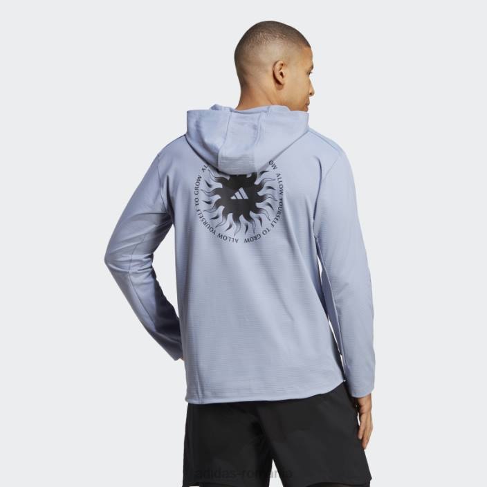 Adidas hanorac pentru antrenament grafic yoga violet argintiu adidas bărbați violet argintiu 2JBN5259