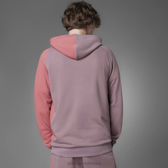 Adidas hanorac violet colorblock French Terry bărbați Violet 2JBN6976