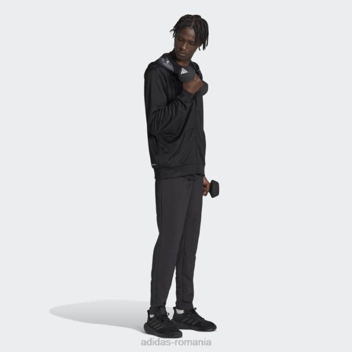 Adidas jachetă neagră cu fermoar pentru antrenament sezonier bărbați gri inchis 2JBN1168