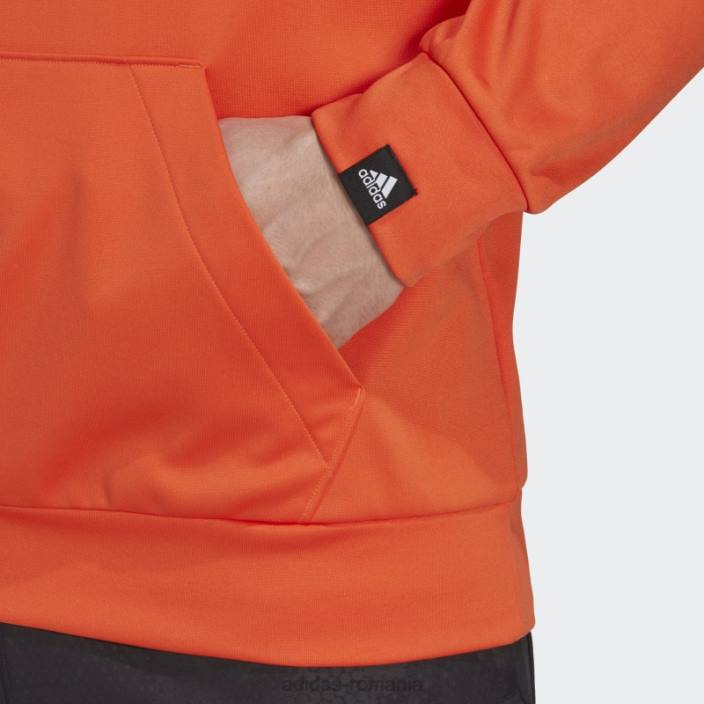 Adidas joc aeroready și du-te cu hanorac cu logo mare portocaliu bărbați portocale 2JBN5684