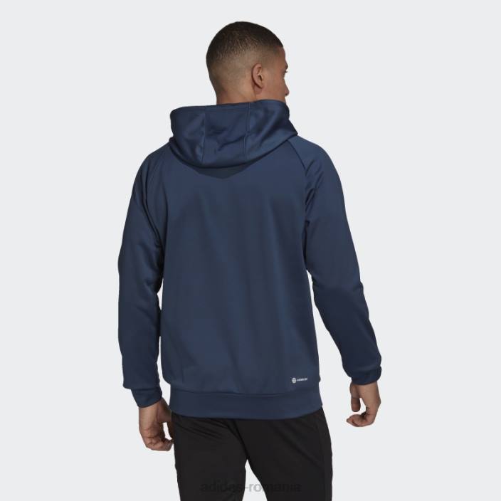 Adidas joc aeroready și du-te cu hanoracul cu logo mare bleumarin bărbați marina 2JBN5005