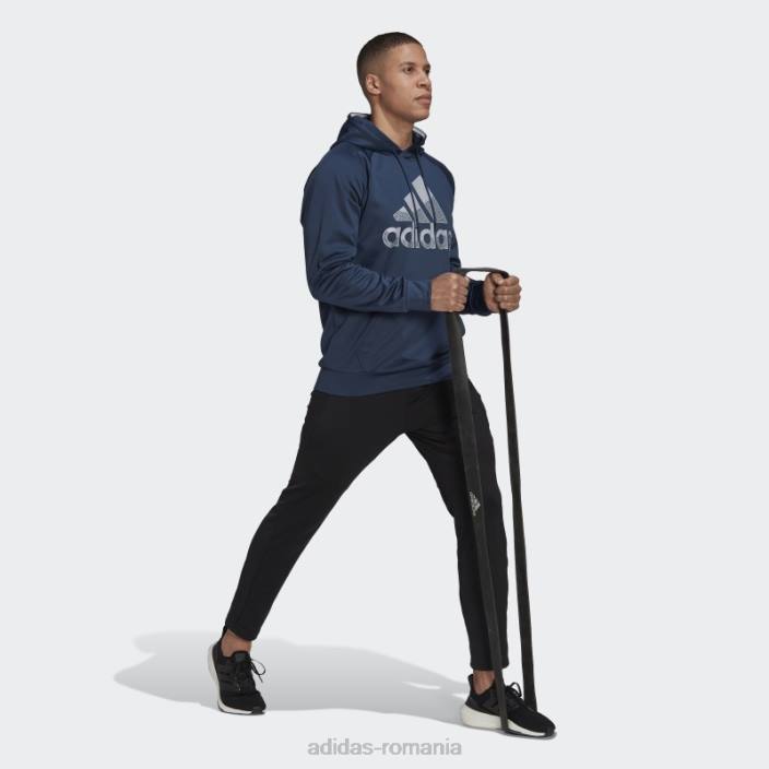 Adidas joc aeroready și du-te cu hanoracul cu logo mare bleumarin bărbați marina 2JBN5005