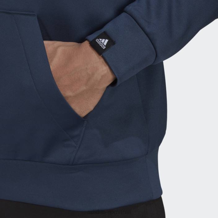 Adidas joc aeroready și du-te cu hanoracul cu logo mare bleumarin bărbați marina 2JBN5005