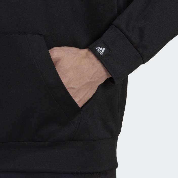 Adidas joc negru aeroready și hanorac cu logo mare bărbați negru 2JBN4871