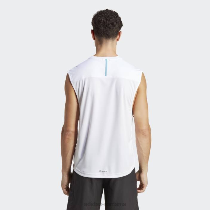 Adidas maiou alb cu bază de antrenament adidas bărbați alb/albastru/transparent 2JBN13569