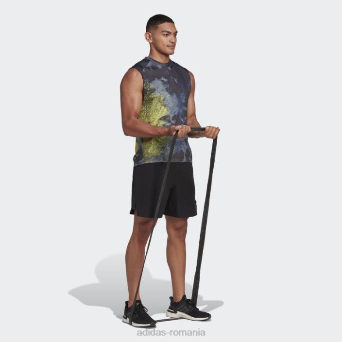 Adidas maiou de antrenament cu imprimeu hiit, galben bărbați multicolor/galben 2JBN14905