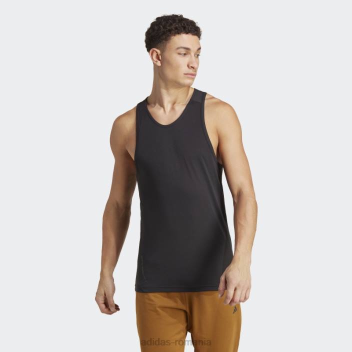 Adidas maiou de antrenament de bază yoga negru bărbați negru/carbon 2JBN5611
