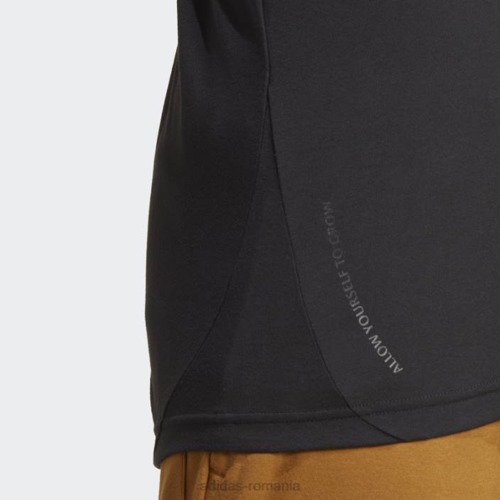 Adidas maiou de antrenament de bază yoga negru bărbați negru/carbon 2JBN5611