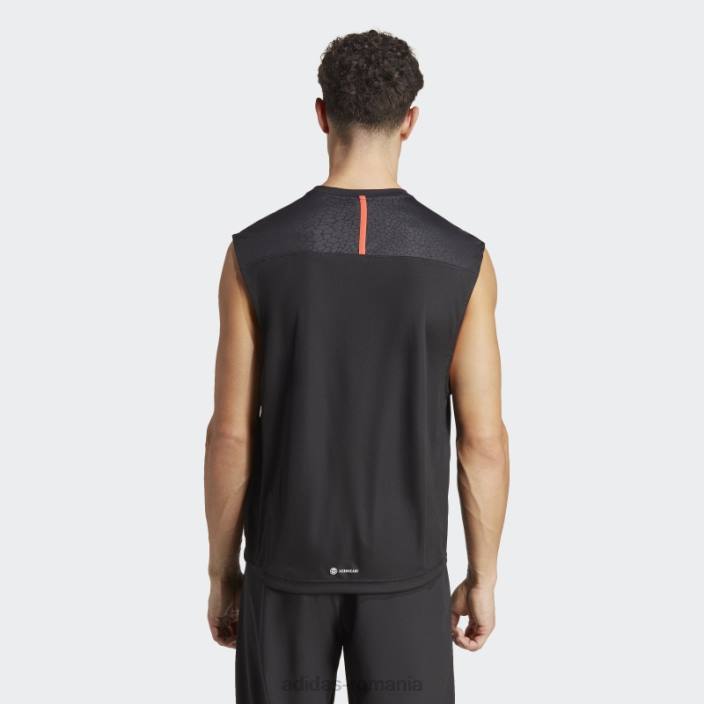Adidas maiou de bază pentru antrenament negru bărbați negru/rosu/transparent 2JBN13190