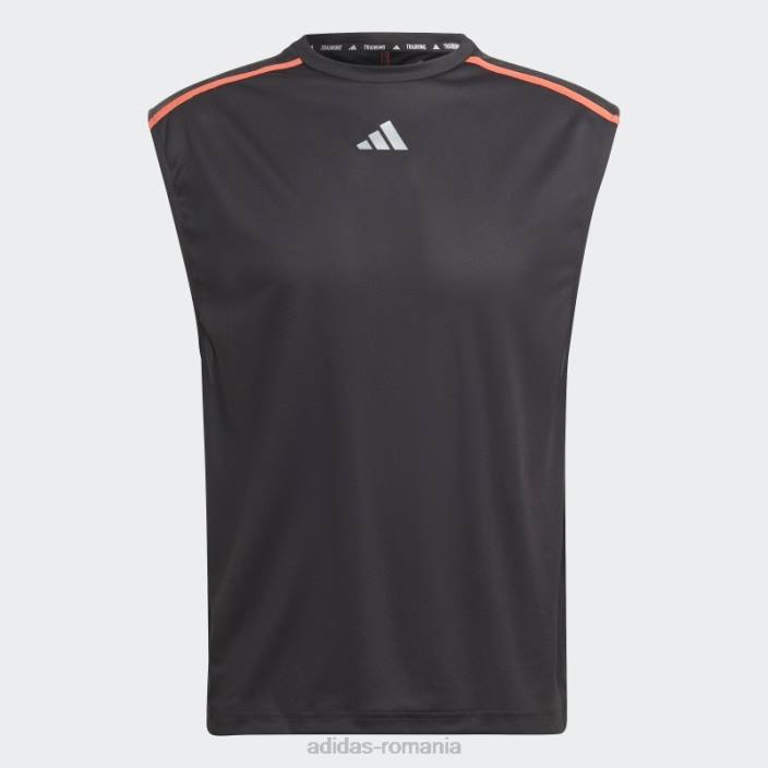 Adidas maiou de bază pentru antrenament negru bărbați negru/rosu/transparent 2JBN13190