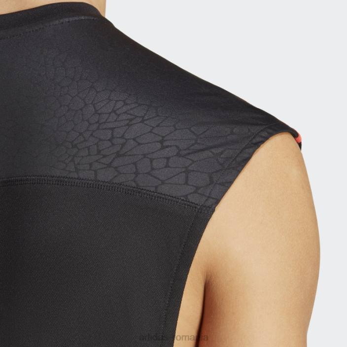 Adidas maiou de bază pentru antrenament negru bărbați negru/rosu/transparent 2JBN13190