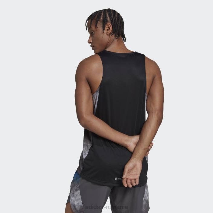 Adidas maiou negru de antrenament aeroready hiit grafic bărbați negru 2JBN5075