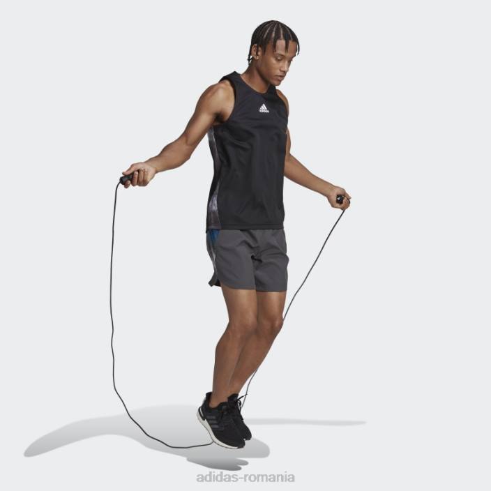 Adidas maiou negru de antrenament aeroready hiit grafic bărbați negru 2JBN5075