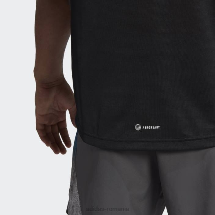 Adidas maiou negru de antrenament aeroready hiit grafic bărbați negru 2JBN5075