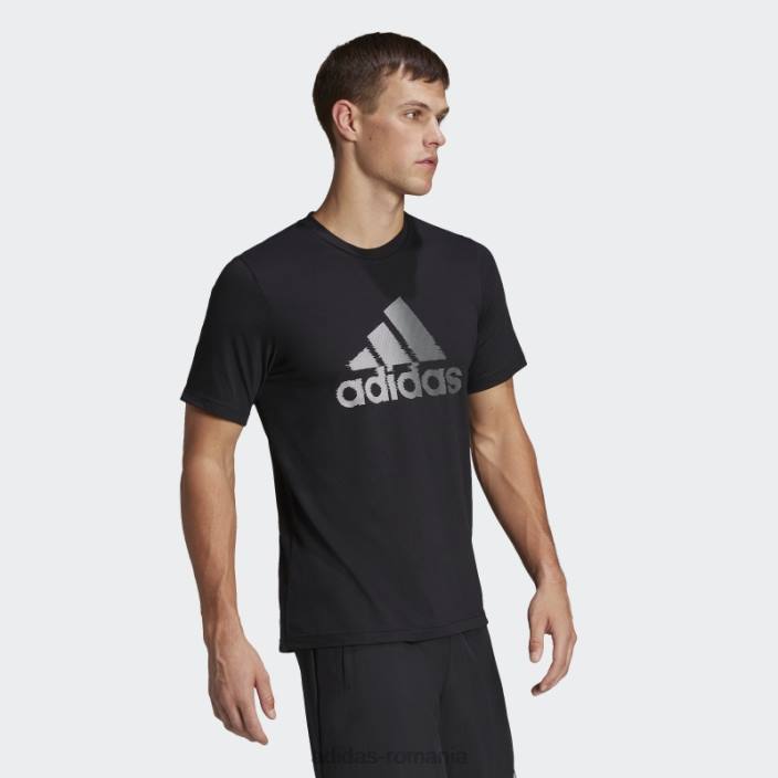 Adidas negru aeroready conceput pentru a muta sport logo tricou adidas bărbați negru 2JBN14685
