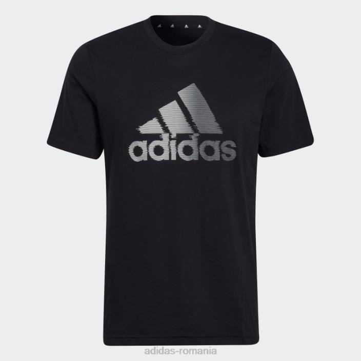 Adidas negru aeroready conceput pentru a muta sport logo tricou adidas bărbați negru 2JBN14685