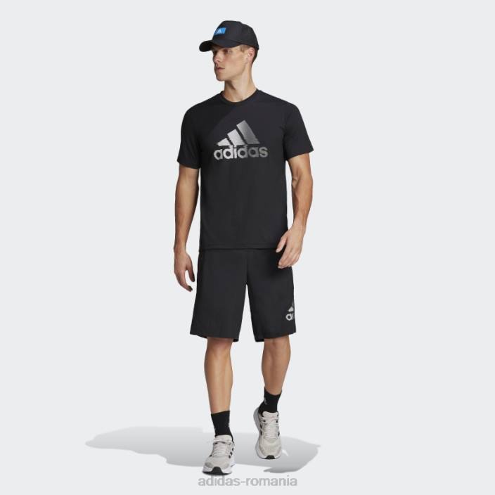 Adidas negru aeroready conceput pentru a muta sport logo tricou adidas bărbați negru 2JBN14685