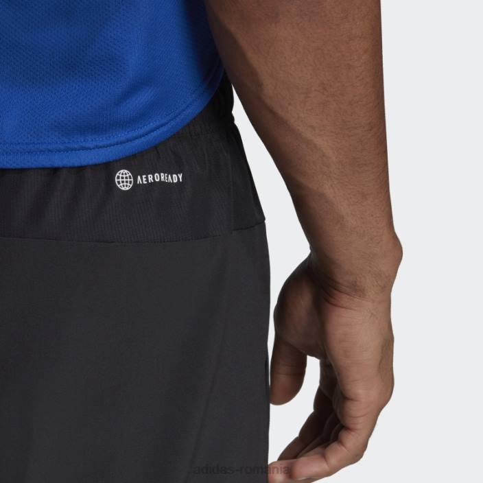 Adidas negru aeroready, conceput pentru pantaloni de antrenament de mișcare bărbați alb negru 2JBN4853