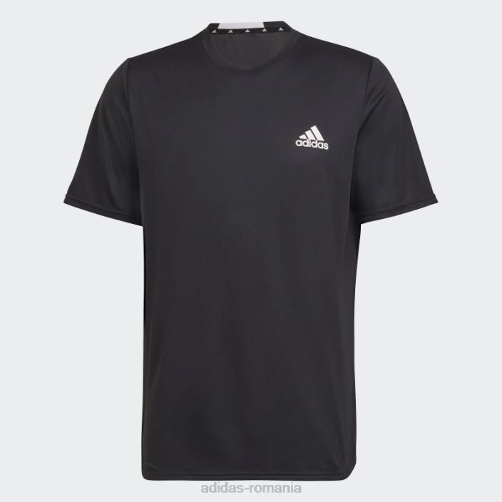 Adidas negru aeroready conceput pentru tricou de mișcare bărbați negru 2JBN916