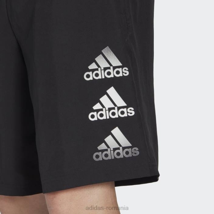 Adidas negru conceput pentru a muta pantaloni scurți cu logo bărbați negru 2JBN7157