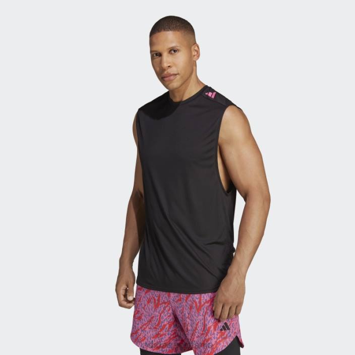 Adidas negru conceput pentru antrenament pro series hiit tank top conceput de cody rigsby adidas bărbați negru 2JBN13155