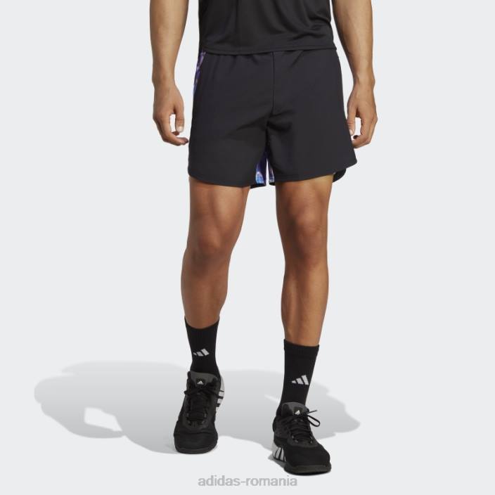 Adidas negru, conceput pentru pantaloni scurți de antrenament hiit bărbați negru argintiu 2JBN5057