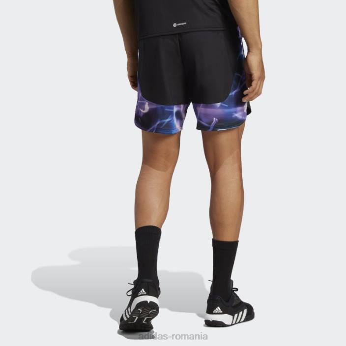 Adidas negru, conceput pentru pantaloni scurți de antrenament hiit bărbați negru argintiu 2JBN5057
