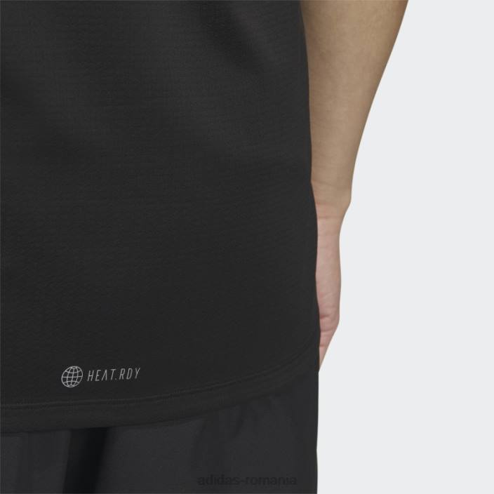 Adidas negru proiectat 4 antrenament heat.rdy hiit tricou de antrenament bărbați negru 2JBN4997